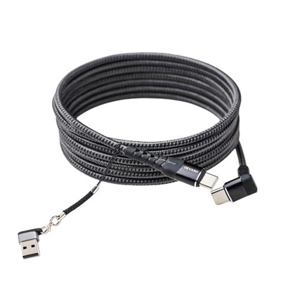 Konsoles datu kabeļa elkoņa vads C tipa/USB līdz C tipa ātrās lādētāja kabeļa vads 480Mbps rezerves datu vads tvaika klājam