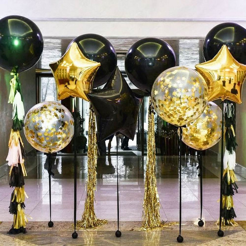 36 inčni crni okrugli baloni od lateksa Vjenčana dekoracija Helij Veliki veliki divovski baloni Dekoracija za rođendansku zabavu Zračna kugla na napuhavanje