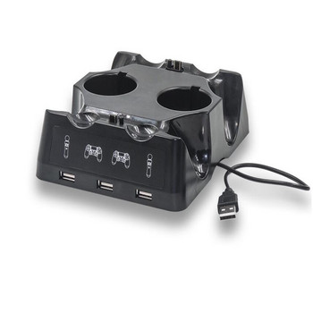 4 In1 Настолно зарядно устройство за PS4 контролер PS Move Charger Dock Quad зарядна станция Carregador Chargeur Cargador Ladowarka