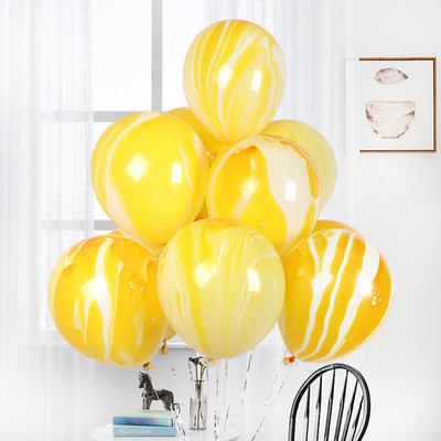 10/20db színes achát márvány latex léggömbök születésnapi buli esküvői dekoráció fali babazuhany achát dekor kellékek