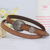 Vintage metalna kopča Pojas za glavu Ženski srednjovjekovni Larp Viking Skinny dodatak Modne tanke trake za pojas zakrivljene za dame