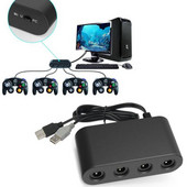 Pentru adaptor gamecube Convertor 4 porturi Controler 4 în 1 Încărcător Dock Stație de încărcare rapidă Stand pentru gamepad PS4/MOVE/PS4 VR