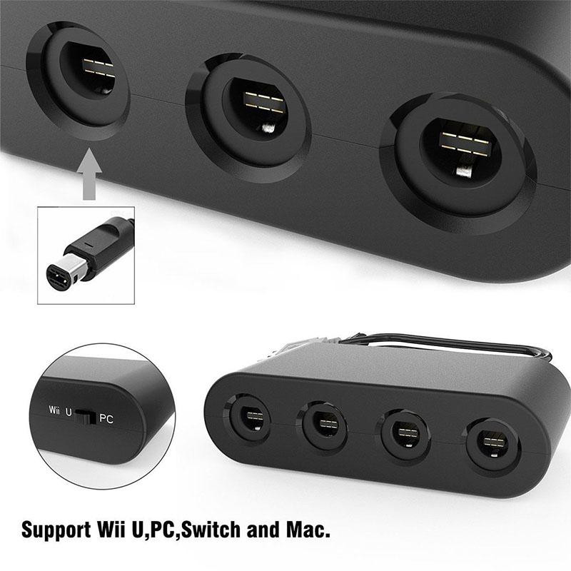 Pentru adaptor gamecube Convertor 4 porturi Controler 4 în 1 Încărcător Dock Stație de încărcare rapidă Stand pentru gamepad PS4/MOVE/PS4 VR