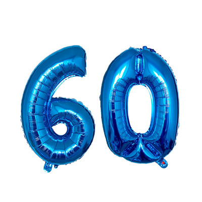 2 kom 32 ili 40 inča Happy 60 Birthday Baloni od folije ružičasto plavi zlatni broj 60. godina Dekoracije za zabavu Muškarac Dječak Djevojčica Potrepštine
