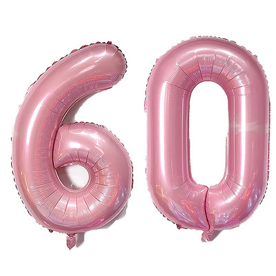 2 kom 32 ili 40 inča Happy 60 Birthday Baloni od folije ružičasto plavi zlatni broj 60. godina Dekoracije za zabavu Muškarac Dječak Djevojčica Potrepštine