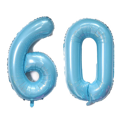 2 kom 32 ili 40 inča Happy 60 Birthday Baloni od folije ružičasto plavi zlatni broj 60. godina Dekoracije za zabavu Muškarac Dječak Djevojčica Potrepštine