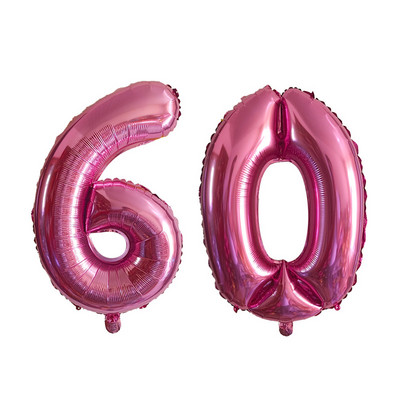 2 kom 32 ili 40 inča Happy 60 Birthday Baloni od folije ružičasto plavi zlatni broj 60. godina Dekoracije za zabavu Muškarac Dječak Djevojčica Potrepštine
