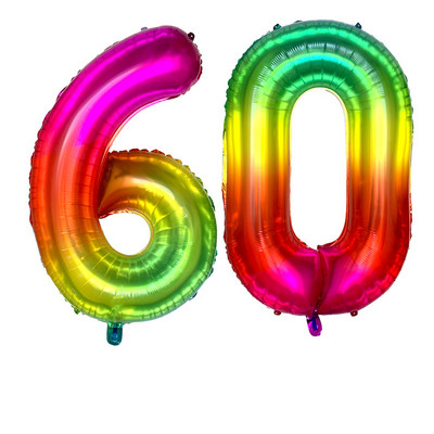 2 kom 32 ili 40 inča Happy 60 Birthday Baloni od folije ružičasto plavi zlatni broj 60. godina Dekoracije za zabavu Muškarac Dječak Djevojčica Potrepštine