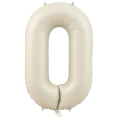 40 hüvelykes barna bézs krémszínű számlufi 0 1 2 3 4 5 6 7 8 9 születésnapi léggömb 30 40 50 szám fólia lufi hélium léggömbök