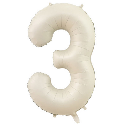 40 hüvelykes barna bézs krémszínű számlufi 0 1 2 3 4 5 6 7 8 9 születésnapi léggömb 30 40 50 szám fólia lufi hélium léggömbök