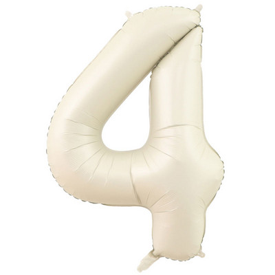 40 hüvelykes barna bézs krémszínű számlufi 0 1 2 3 4 5 6 7 8 9 születésnapi léggömb 30 40 50 szám fólia lufi hélium léggömbök