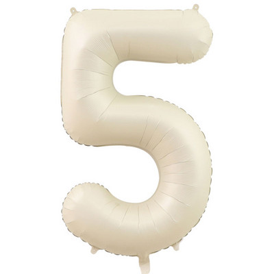 40 hüvelykes barna bézs krémszínű számlufi 0 1 2 3 4 5 6 7 8 9 születésnapi léggömb 30 40 50 szám fólia lufi hélium léggömbök