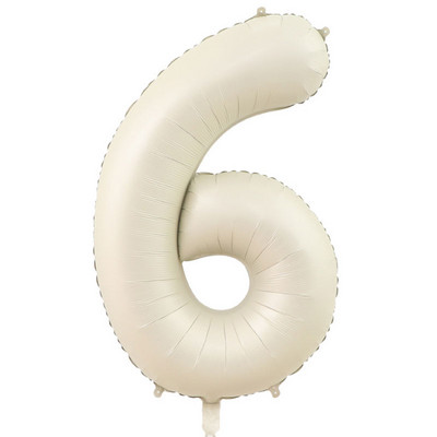 40 hüvelykes barna bézs krémszínű számlufi 0 1 2 3 4 5 6 7 8 9 születésnapi léggömb 30 40 50 szám fólia lufi hélium léggömbök