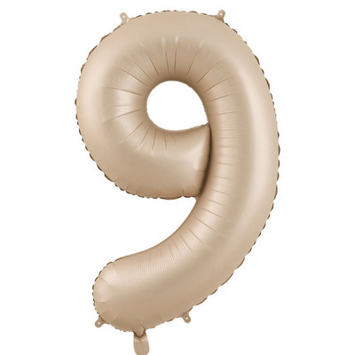 40 hüvelykes barna bézs krémszínű számlufi 0 1 2 3 4 5 6 7 8 9 születésnapi léggömb 30 40 50 szám fólia lufi hélium léggömbök