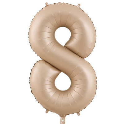 40 hüvelykes barna bézs krémszínű számlufi 0 1 2 3 4 5 6 7 8 9 születésnapi léggömb 30 40 50 szám fólia lufi hélium léggömbök