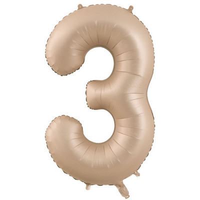 40 hüvelykes barna bézs krémszínű számlufi 0 1 2 3 4 5 6 7 8 9 születésnapi léggömb 30 40 50 szám fólia lufi hélium léggömbök