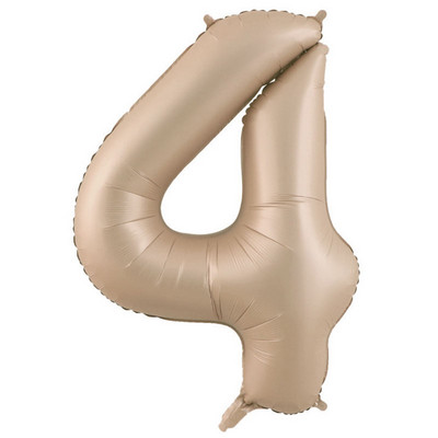 40 hüvelykes barna bézs krémszínű számlufi 0 1 2 3 4 5 6 7 8 9 születésnapi léggömb 30 40 50 szám fólia lufi hélium léggömbök