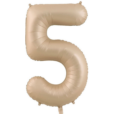 40 hüvelykes barna bézs krémszínű számlufi 0 1 2 3 4 5 6 7 8 9 születésnapi léggömb 30 40 50 szám fólia lufi hélium léggömbök