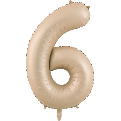 40 hüvelykes barna bézs krémszínű számlufi 0 1 2 3 4 5 6 7 8 9 születésnapi léggömb 30 40 50 szám fólia lufi hélium léggömbök