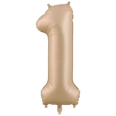 40 hüvelykes barna bézs krémszínű számlufi 0 1 2 3 4 5 6 7 8 9 születésnapi léggömb 30 40 50 szám fólia lufi hélium léggömbök