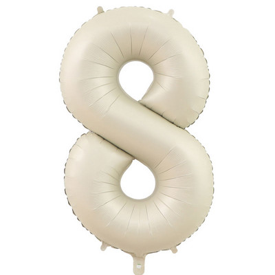 40 hüvelykes barna bézs krémszínű számlufi 0 1 2 3 4 5 6 7 8 9 születésnapi léggömb 30 40 50 szám fólia lufi hélium léggömbök