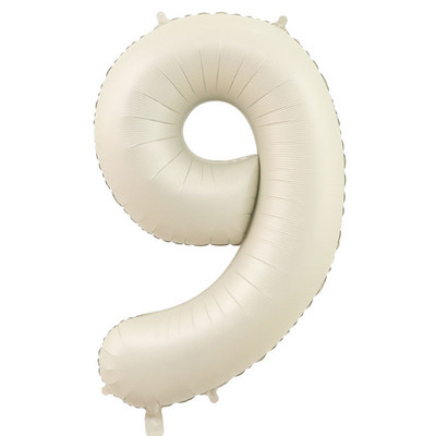 40 hüvelykes barna bézs krémszínű számlufi 0 1 2 3 4 5 6 7 8 9 születésnapi léggömb 30 40 50 szám fólia lufi hélium léggömbök