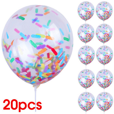 20 kom 12 inča Baloni s konfetima Baloni s konfetima od sladoleda u mješovitim bojama za božićno novogodišnje vjenčanje i rođendansku zabavu