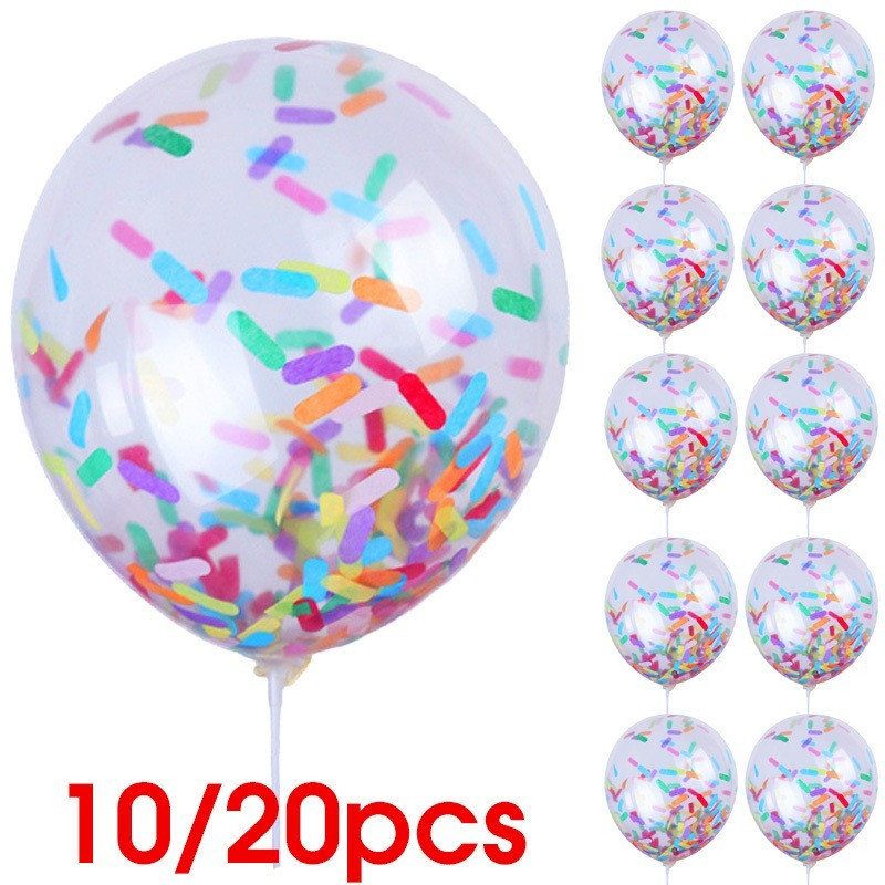 20 kom 12 inča Baloni s konfetima Baloni s konfetima od sladoleda u mješovitim bojama za božićno novogodišnje vjenčanje i rođendansku zabavu