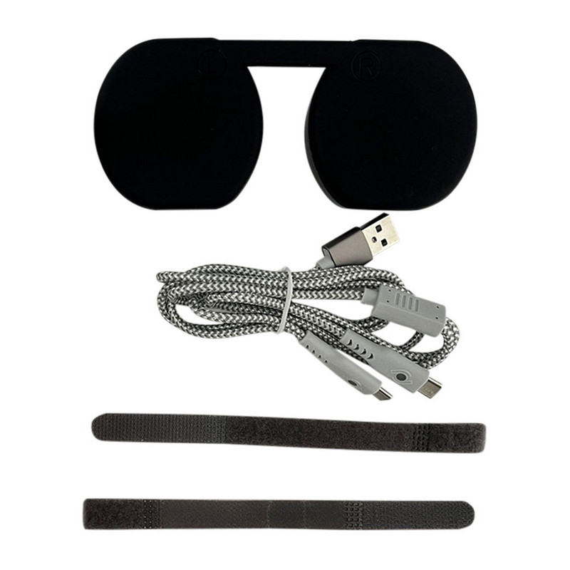 Mini kabel za punjenje s kontrolnom lampicom podijeljen u dva kabela za punjenje, zaštitni poklopac, čarobna traka za PS VR2, ručka, VR dodaci