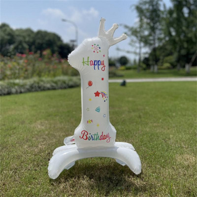 32 collu digitālais hēlija alumīnija folijas balons mini kronis 0 1 2 3 4 5 6 7 8 9. bērnu dzimšanas dienas ballītes dekors Babyshower bērnu rotaļlieta