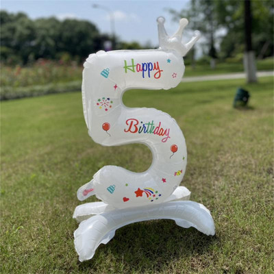 32 collu digitālais hēlija alumīnija folijas balons mini kronis 0 1 2 3 4 5 6 7 8 9. bērnu dzimšanas dienas ballītes dekors Babyshower bērnu rotaļlieta