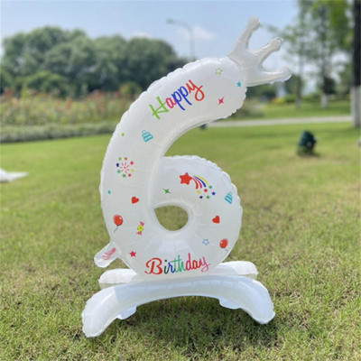 32 collu digitālais hēlija alumīnija folijas balons mini kronis 0 1 2 3 4 5 6 7 8 9. bērnu dzimšanas dienas ballītes dekors Babyshower bērnu rotaļlieta