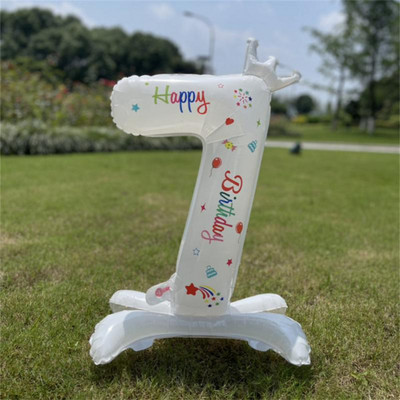 32 collu digitālais hēlija alumīnija folijas balons mini kronis 0 1 2 3 4 5 6 7 8 9. bērnu dzimšanas dienas ballītes dekors Babyshower bērnu rotaļlieta