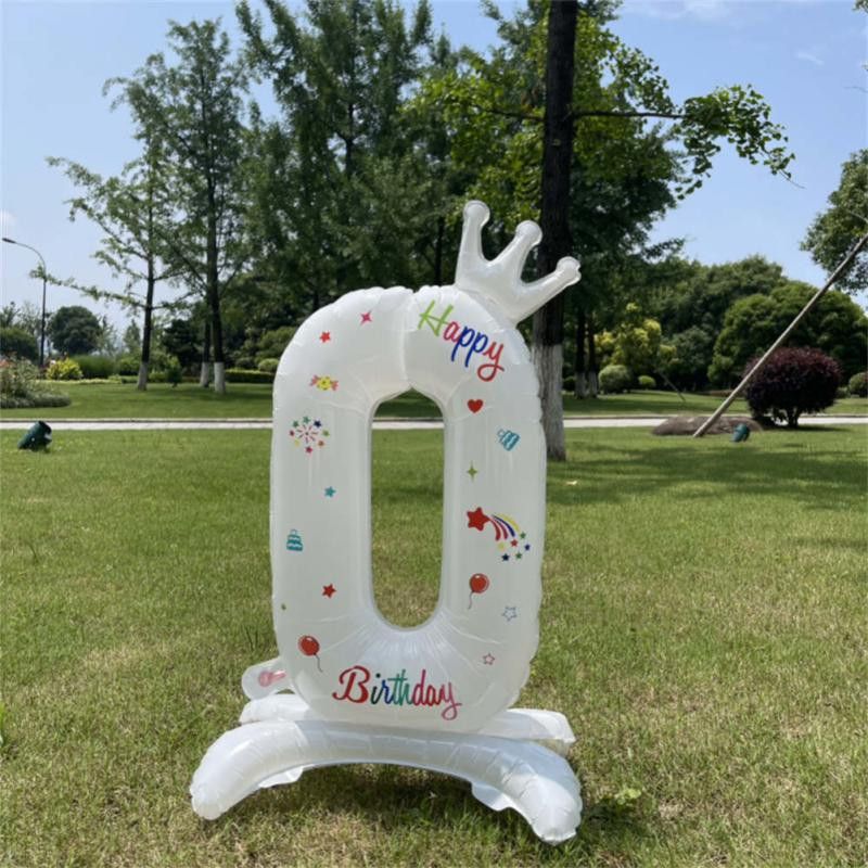 32 collu digitālais hēlija alumīnija folijas balons mini kronis 0 1 2 3 4 5 6 7 8 9. bērnu dzimšanas dienas ballītes dekors Babyshower bērnu rotaļlieta