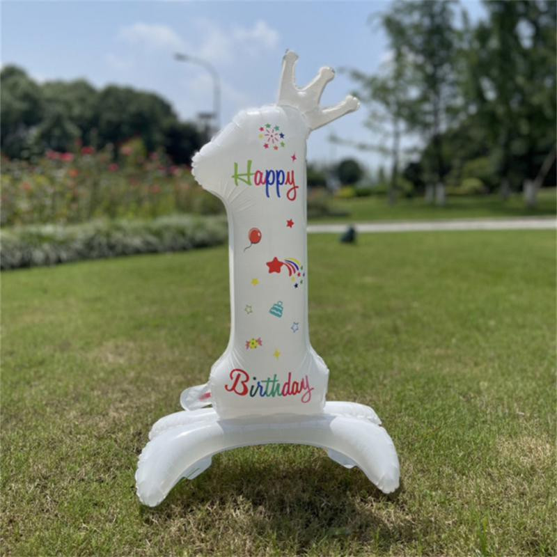 32 collu digitālais hēlija alumīnija folijas balons mini kronis 0 1 2 3 4 5 6 7 8 9. bērnu dzimšanas dienas ballītes dekors Babyshower bērnu rotaļlieta