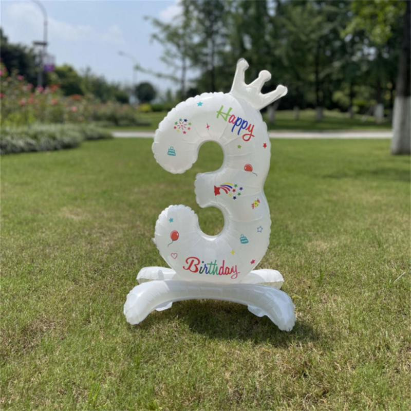 32 collu digitālais hēlija alumīnija folijas balons mini kronis 0 1 2 3 4 5 6 7 8 9. bērnu dzimšanas dienas ballītes dekors Babyshower bērnu rotaļlieta