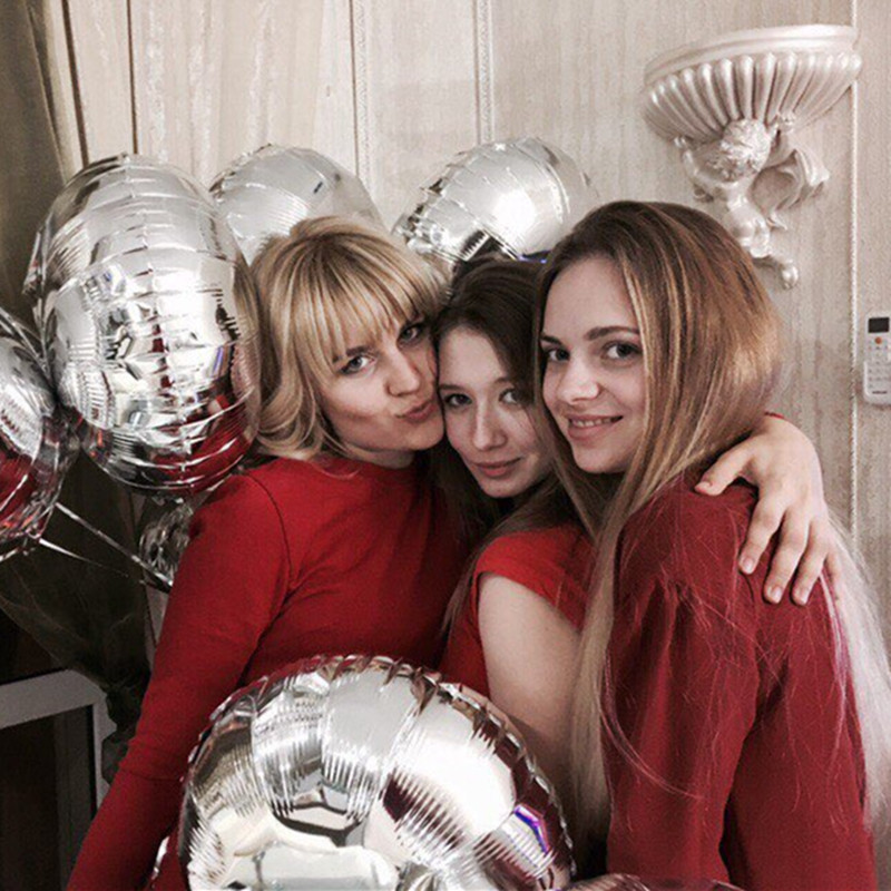 10 komada 18 inča metalik čisti okrugli folijski balon vjenčana dekoracija rođendanska zabava helij makaron balon sve okrugli palon album