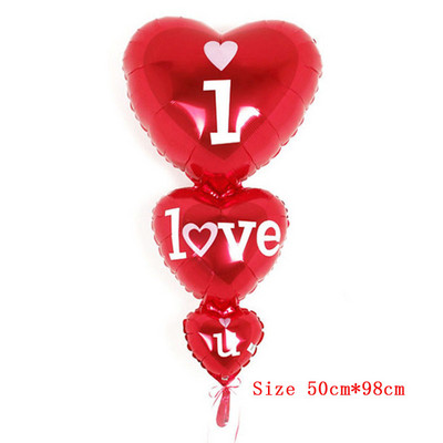 Baloane din folie de inimă cu cârlig gigant de 40 de inci Decorare de nuntă Balon de heliu cu inimă goală Decor pentru Ziua Îndrăgostiților Globos pentru petrecerea de aniversare