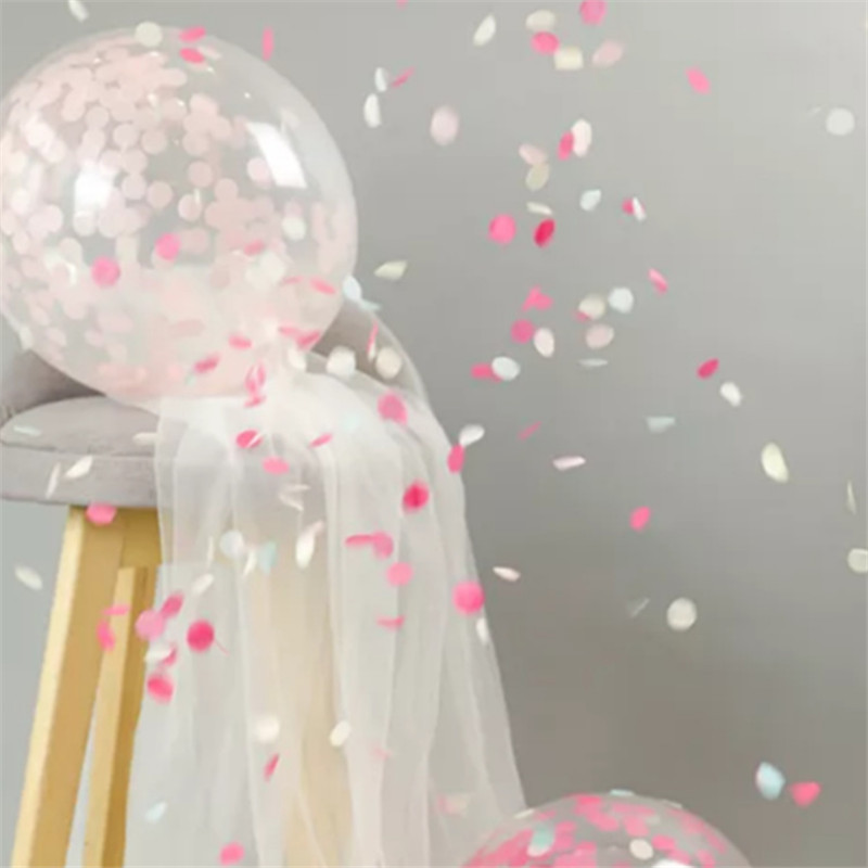 1db óriási, 36 hüvelykes átlátszó latex léggömb+konfetti esküvői karácsonyi dekoráció babazuhany születésnapi parti léggömb kellékei