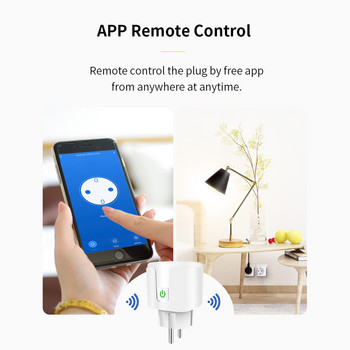 20A WiFi / Zigbee Smart Socket EU Tuya Smart Plug με μέτρηση ισχύος για οικιακή συσκευή Smart Home που λειτουργεί με Alexa Google Home