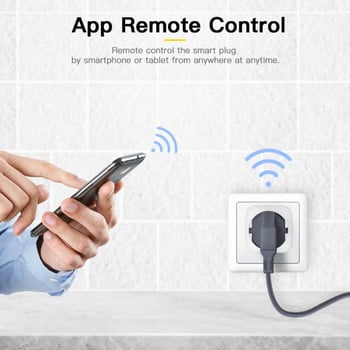 16A Wifi / Zigbee 3.0 EU Smart Plug for Tuya Power Mornitor Socket χρονοδιακόπτη εξοικονόμησης ενέργειας Εργασία με Alexa Google Home Yandex Alice