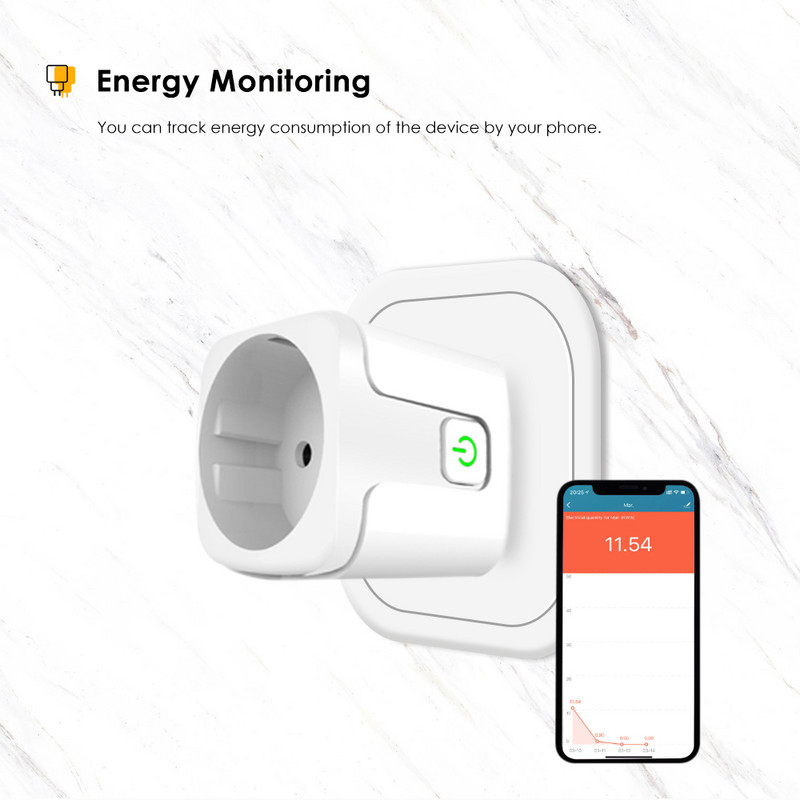 Tuya 20A Wifi / Zigbee 3.0 EU Smart Plug Power Mornitor Enerģijas taupīšanas taimera ligzda Darbs ar Alexa Google Home Yandex Alice