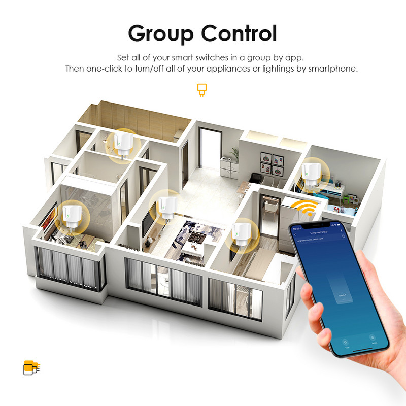 Tuya 20A Wifi / Zigbee 3.0 EU Smart Plug Power Mornitor Enerģijas taupīšanas taimera ligzda Darbs ar Alexa Google Home Yandex Alice