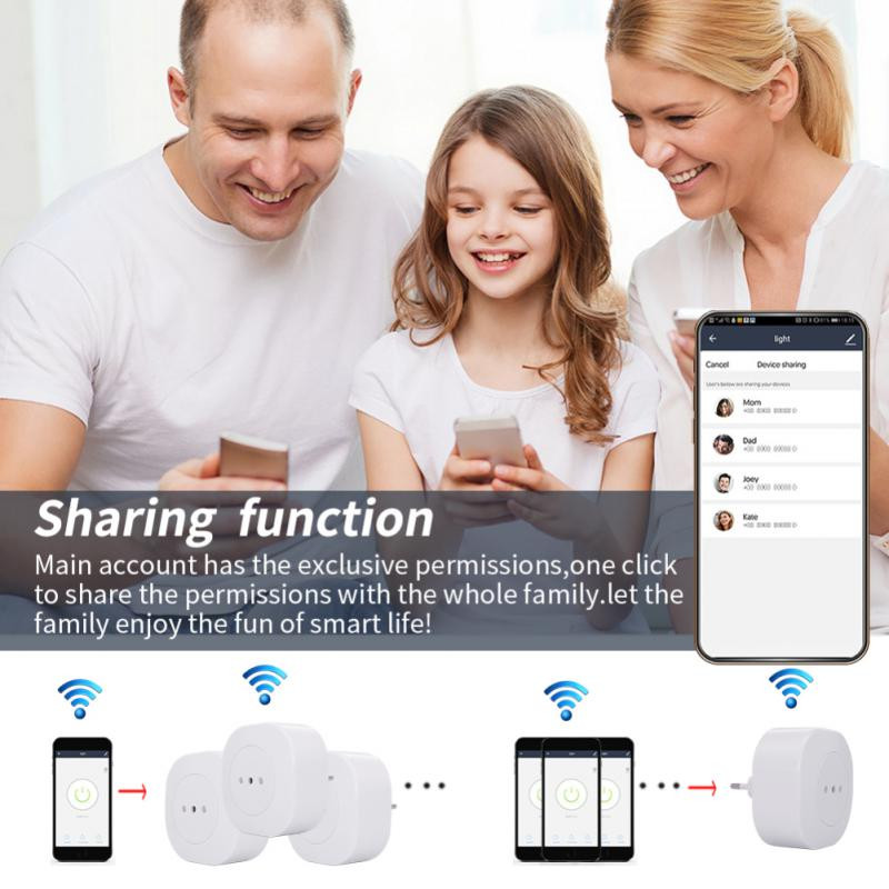 Corui Tuya WiFi viedligzda 16A / 10A itāļu spraudnis Balss/tālvadības pults laika funkcijas atbalsts Alexa Google Home Smartlife