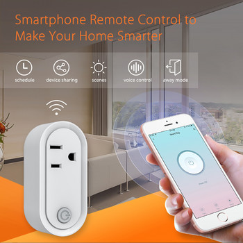 15A US Tuya ZigBee Smart Plug Tuya Smart Life App Дистанционно управление Power Monitor Smart Socket Гласово управление чрез Alexa Google Home