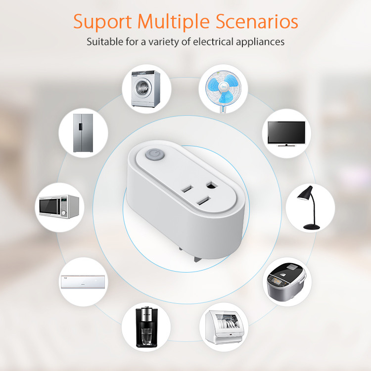 15A US Tuya ZigBee Smart Plug Tuya Smart Life App tālvadības pults Barošanas monitors Viedligzda Balss vadība, izmantojot Alexa Google sākumlapu