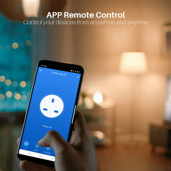 Tuya Wifi Smart Plug 20A с монитор за захранване Smart Life App Дистанционно управление Интелигентен контакт Съвместим с Alexa Google Home