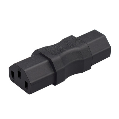 IEC 320 C14 līdz C13 kreisā labā leņķa maiņstrāvas adapteris IEC 3 polu IEC 320 3 kontaktu vīrišķais-sievietes pagarinājums 90 grādiem uz leju uz augšu leņķis maiņstrāvas pārveidotājs