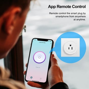 Wifi Smart Plug US, Mini Socket Outlet, Timing Voice Smart Life App Remote Control, Работа с Google Home Alexa, Не е необходим хъб