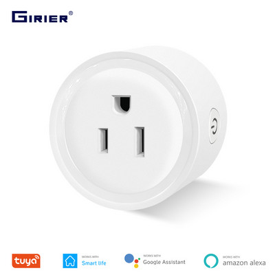 Inteligentná Wifi zásuvka US, mini zásuvka, diaľkové ovládanie pomocou aplikácie Smart Life s hlasovým ovládaním, funguje s Google Home Alexa, nevyžaduje Hub
